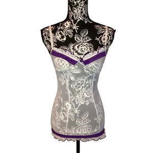 Baci Lingerie Night Gown Lace Sleepwear Sleep Dress Ruffles Sexy Date Night